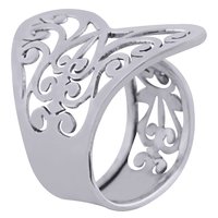 GORGEOUS JALI CUT OUT PLAIN 925 STERLING SOLID SILVER HANDMADE RING