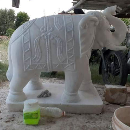 Marble Elephant Statue