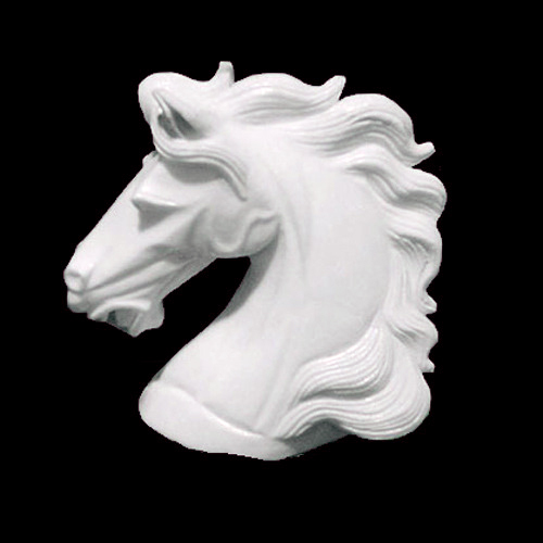 Marble Horse Head Statue