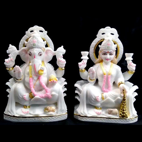 Marble Laxmi Ganesha Statue