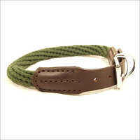 Punched Hand Stitch Cotton Rope Dog Collar