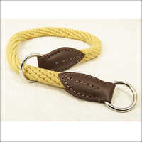 Punched Khaki Rope Choke Collar