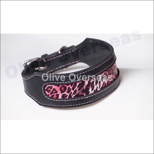 Pink Panther 50mm Leather Dog Collar