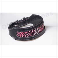 Pink Panther 50mm Leather Dog Collar