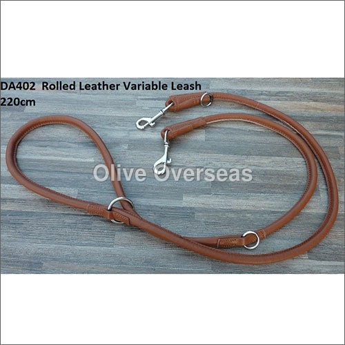 Variable Leather Leash 220cm 