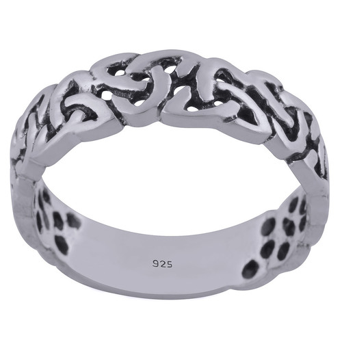 CELTIC KNOT RINGS PLAIN 925 STERLING SOLID SILVER HANDMADE RING