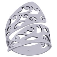 GORGEOUS JALI CUT OUT PLAIN 925 STERLING SOLID SILVER HANDMADE RING