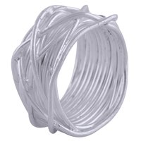 ABSTRACT WIRE PLAIN 925 STERLING SOLID SILVER HANDMADE RING