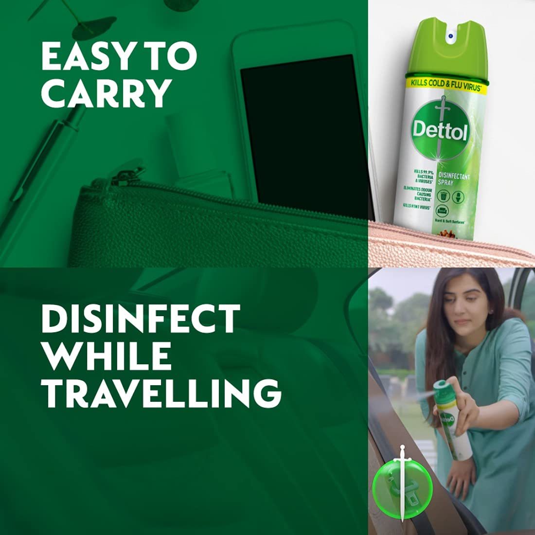 Dettol Disinfectant Sanitizer Spray Original Pine-225ml