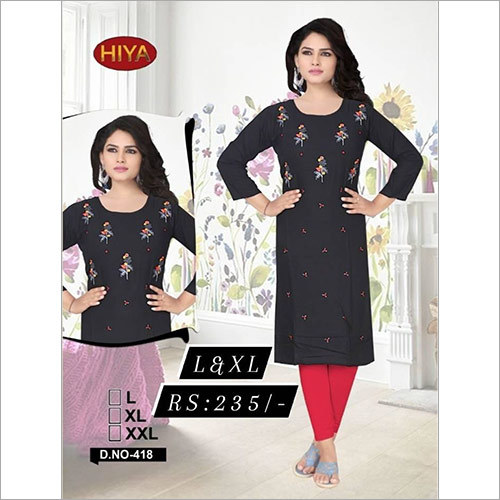 Black Printed Kurti