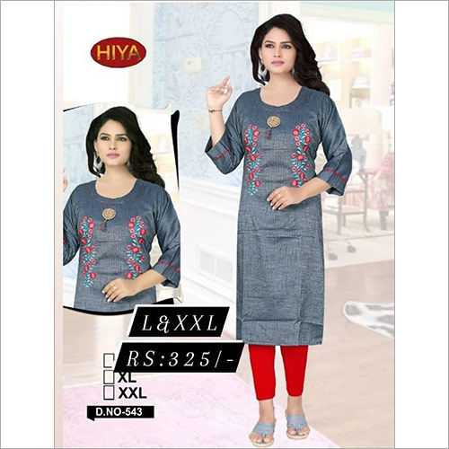 Single COlour Designier Kurti