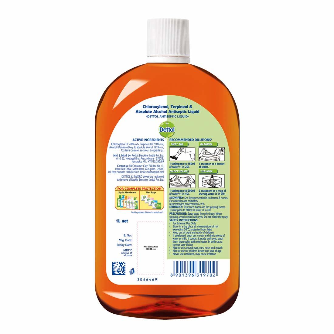 Dettol Antiseptic Disinfectant liquid - 1L