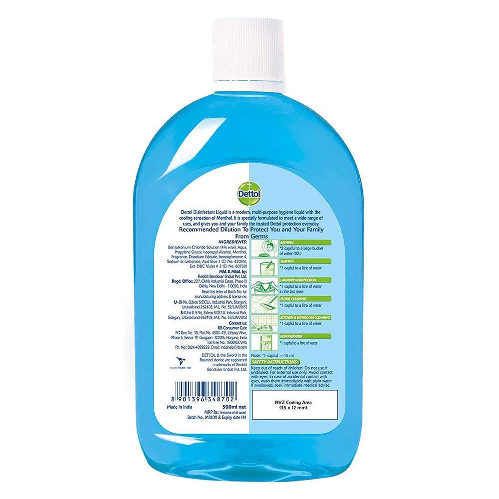 Dettol Menthol Multipurpose Disinfectant Liquid - 500ml