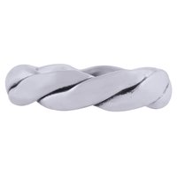 TWISTED PLAIN BAND 925 STERLING SOLID SILVER HANDMADE RING
