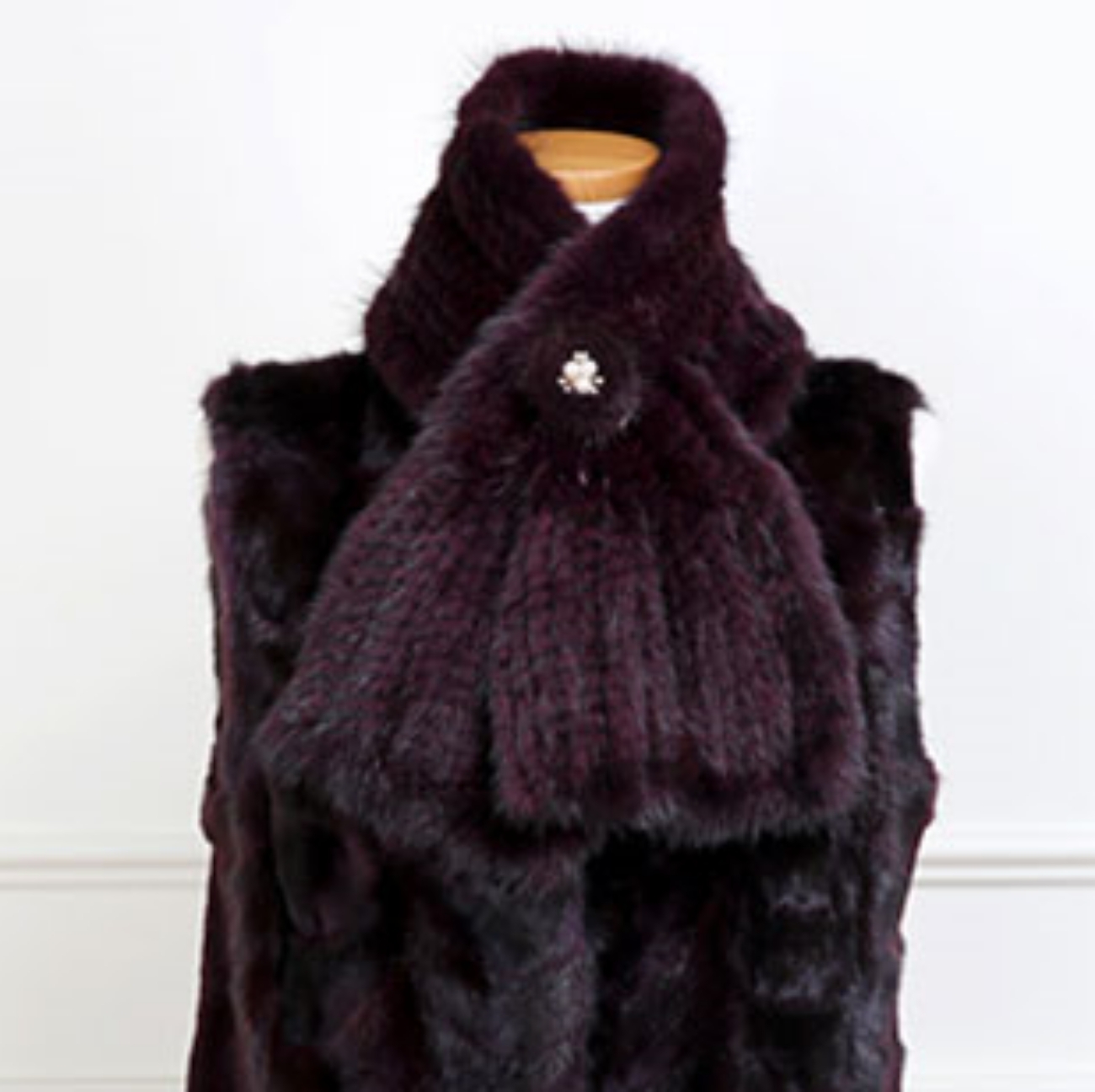 Premium Real Mink Vest - Premium Real Mink Muffler (337-3 - 311-3)