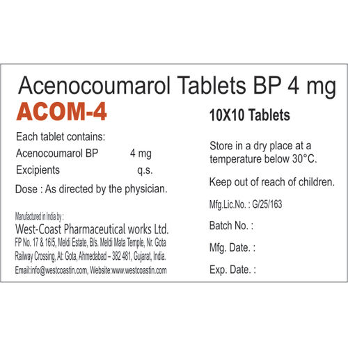 Acenocoumarol Tablets