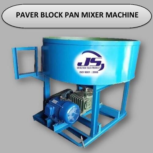 Blue Paver Block Pan Mixer Machine