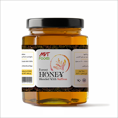 Forest Honey Blended With Saffron Packaging: Round