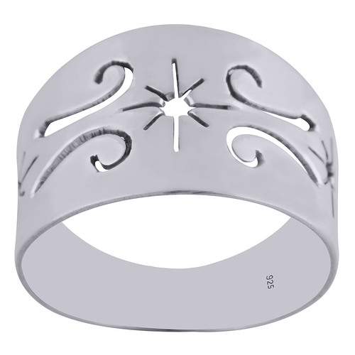GORGEOUS JALI CUT OUT PLAIN 925 STERLING SOLID SILVER HANDMADE RING