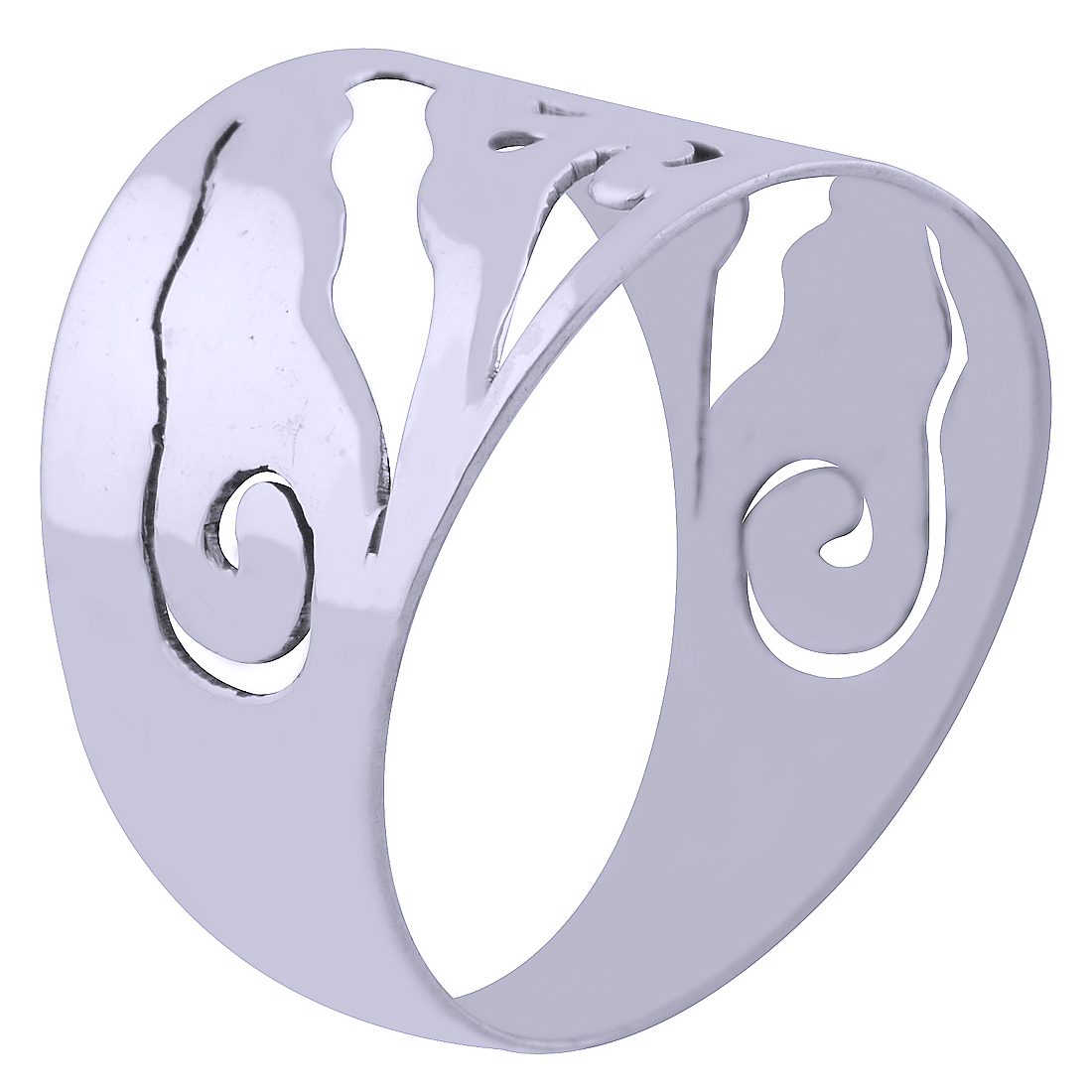 GORGEOUS JALI CUT OUT PLAIN 925 STERLING SOLID SILVER HANDMADE RING