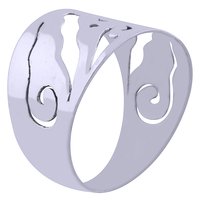 GORGEOUS JALI CUT OUT PLAIN 925 STERLING SOLID SILVER HANDMADE RING