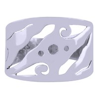 GORGEOUS JALI CUT OUT PLAIN 925 STERLING SOLID SILVER HANDMADE RING
