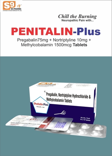 Tablet Pregabalin 75mg + Methylcobalamin 1500mcg + Nortrytline  10mg