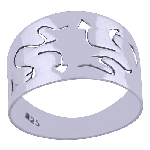 GORGEOUS JALI CUT OUT PLAIN 925 STERLING SOLID SILVER HANDMADE RING