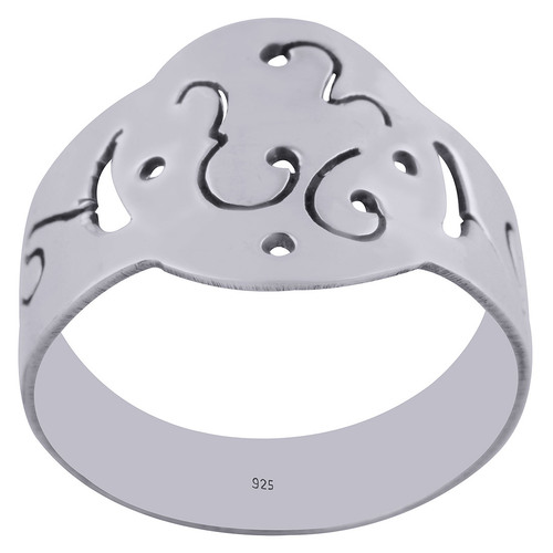 GORGEOUS JALI CUT OUT PLAIN 925 STERLING SOLID SILVER HANDMADE RING