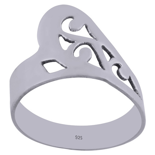 GORGEOUS JALI CUT OUT PLAIN 925 STERLING SOLID SILVER HANDMADE RING
