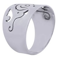 GALAXY CUT OUT PLAIN 925 STERLING SOLID SILVER HANDMADE RING