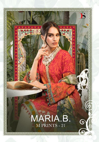 Multi Color Deepsy Maria B M Prints-21 Pakistani Style Ptatch Work Suits Catalog