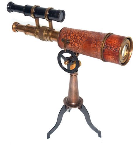 Antique Finish Brass Binocular With Stand