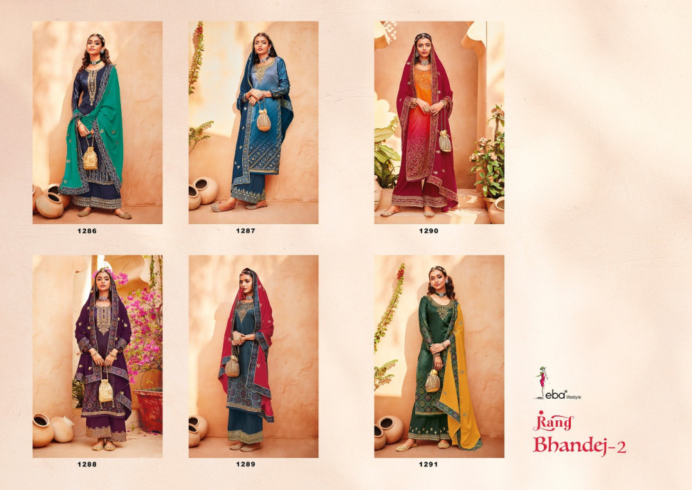Eba Lifestyle Rang Bandhej Vol-2 Plazzo Suits Catalog