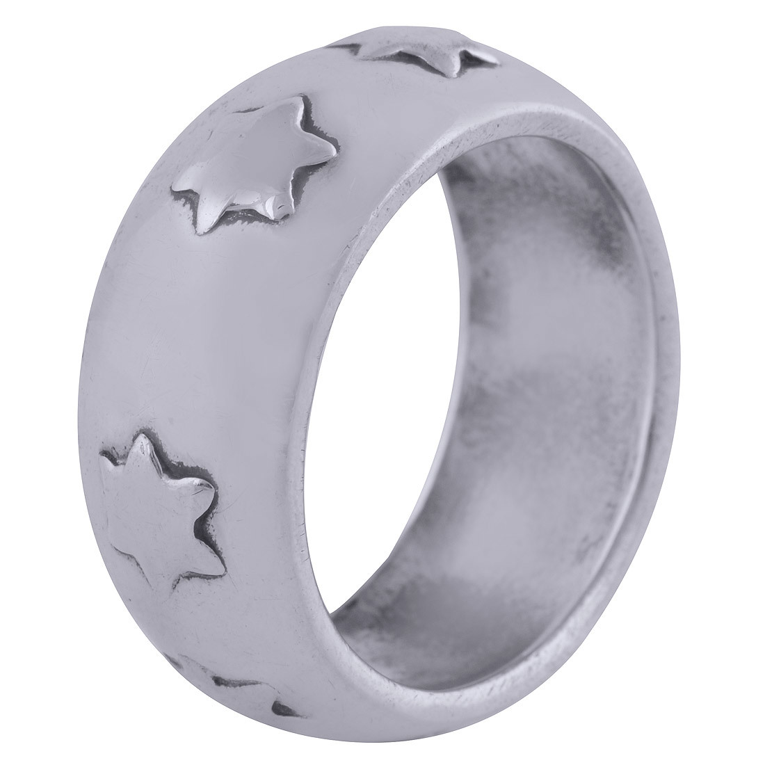 STAR ENGRAVED PLAIN 925 STERLING SOLID SILVER HANDMADE RING