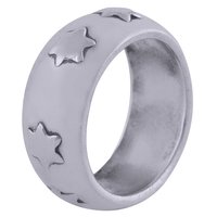 STAR ENGRAVED PLAIN 925 STERLING SOLID SILVER HANDMADE RING