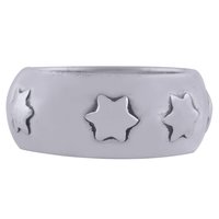 STAR ENGRAVED PLAIN 925 STERLING SOLID SILVER HANDMADE RING