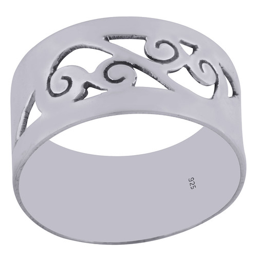 PLAIN FILIGREE 925 STERLING SOLID SILVER HANDMADE RING