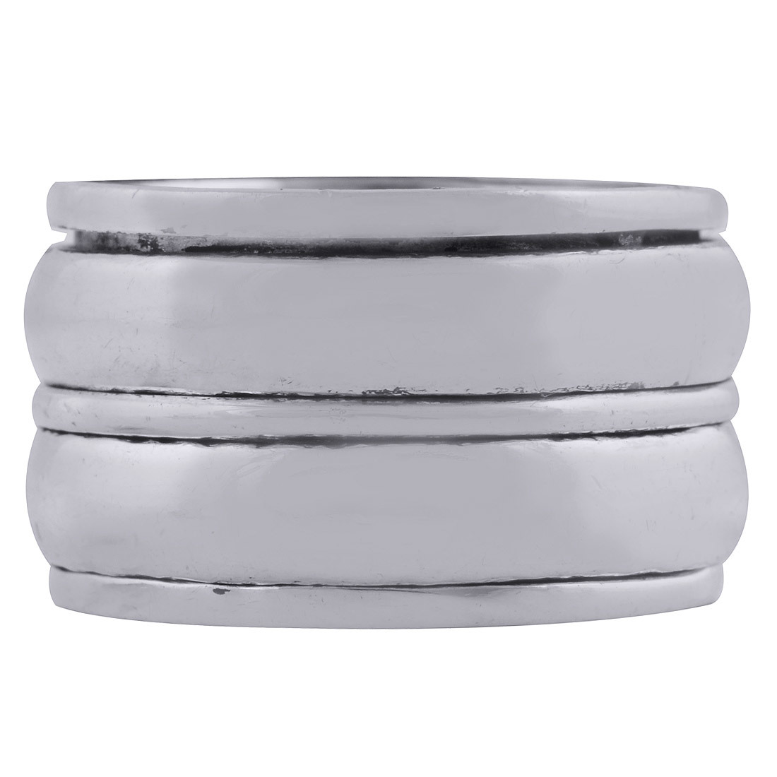 TWO BAND PLAIN 925 STERLING SOLID SILVER HANDMADE RING