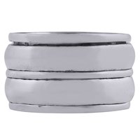 TWO BAND PLAIN 925 STERLING SOLID SILVER HANDMADE RING