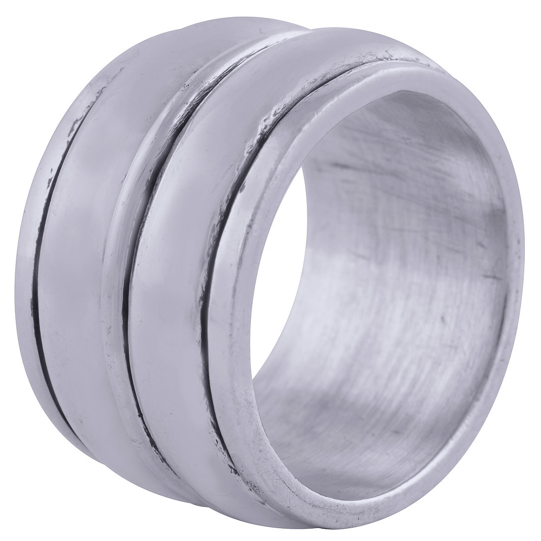 TWO BAND PLAIN 925 STERLING SOLID SILVER HANDMADE RING