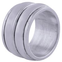 TWO BAND PLAIN 925 STERLING SOLID SILVER HANDMADE RING