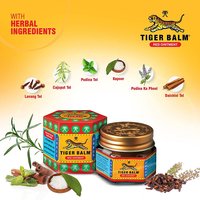 Tiger Balm Red Ointment For Effective Relief From Muscular Aches, Sprains & Pain - 21ml(Pack Of 6)