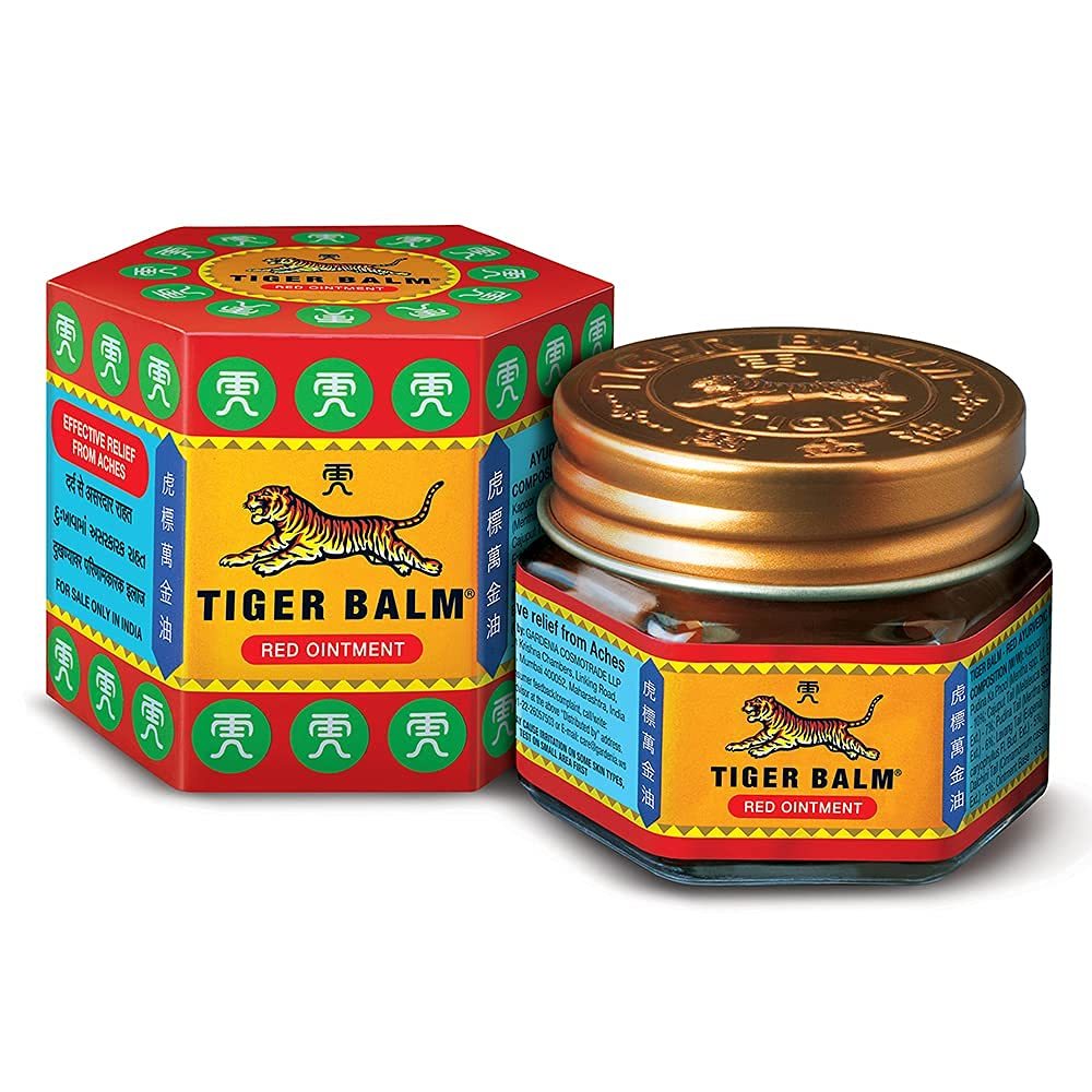 Tiger Balm Red Ointment For Effective Relief From Muscular Aches, Sprains & Pain - 21ml(Pack Of 6)