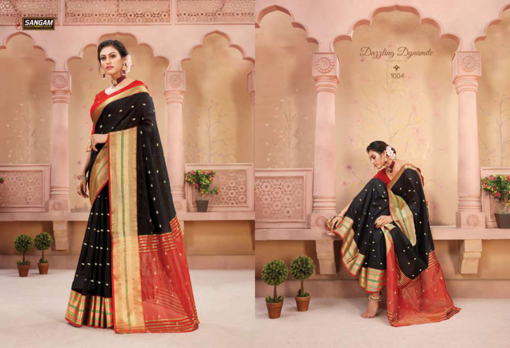 Sangam Prints Ratnalekha Weaving Handloom Silk Saree Catalog