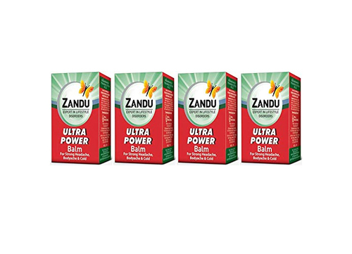 Ointment Zandu Ultra Power Balm For Strong Headache And Cold (Pack Of 4)