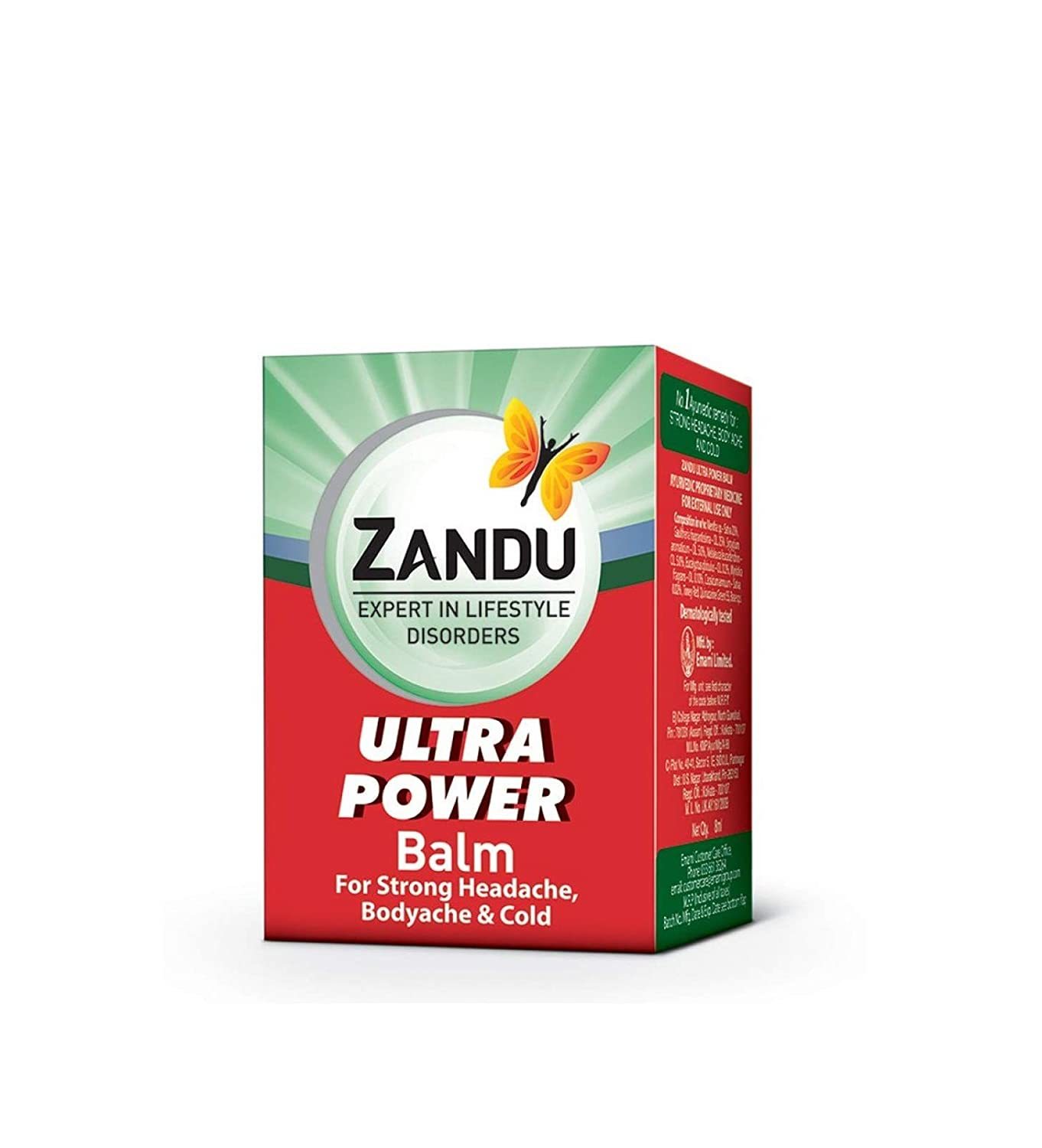 Zandu Ultra Power Balm For Strong Headache And Cold (Pack Of 4)