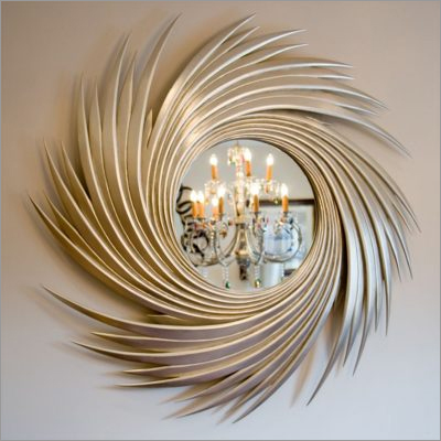 Gold Whirlwind Wall Mirror