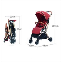 Baby Stroller N801 - Aluminum Alloy Frame, 100x63x42cm Size, Multicolor Canopy | Lightweight 6kg, Perfect For Kids Aged 3-6
