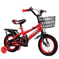 Kid Bike 7601 - Steel Frame, 12" Wheel Size, Red/blue/green Color Options | Easy Assembly, Caliper Brake, Comfortable Leather Saddle